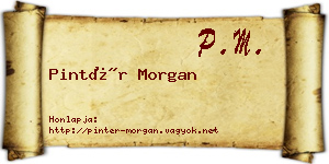 Pintér Morgan névjegykártya